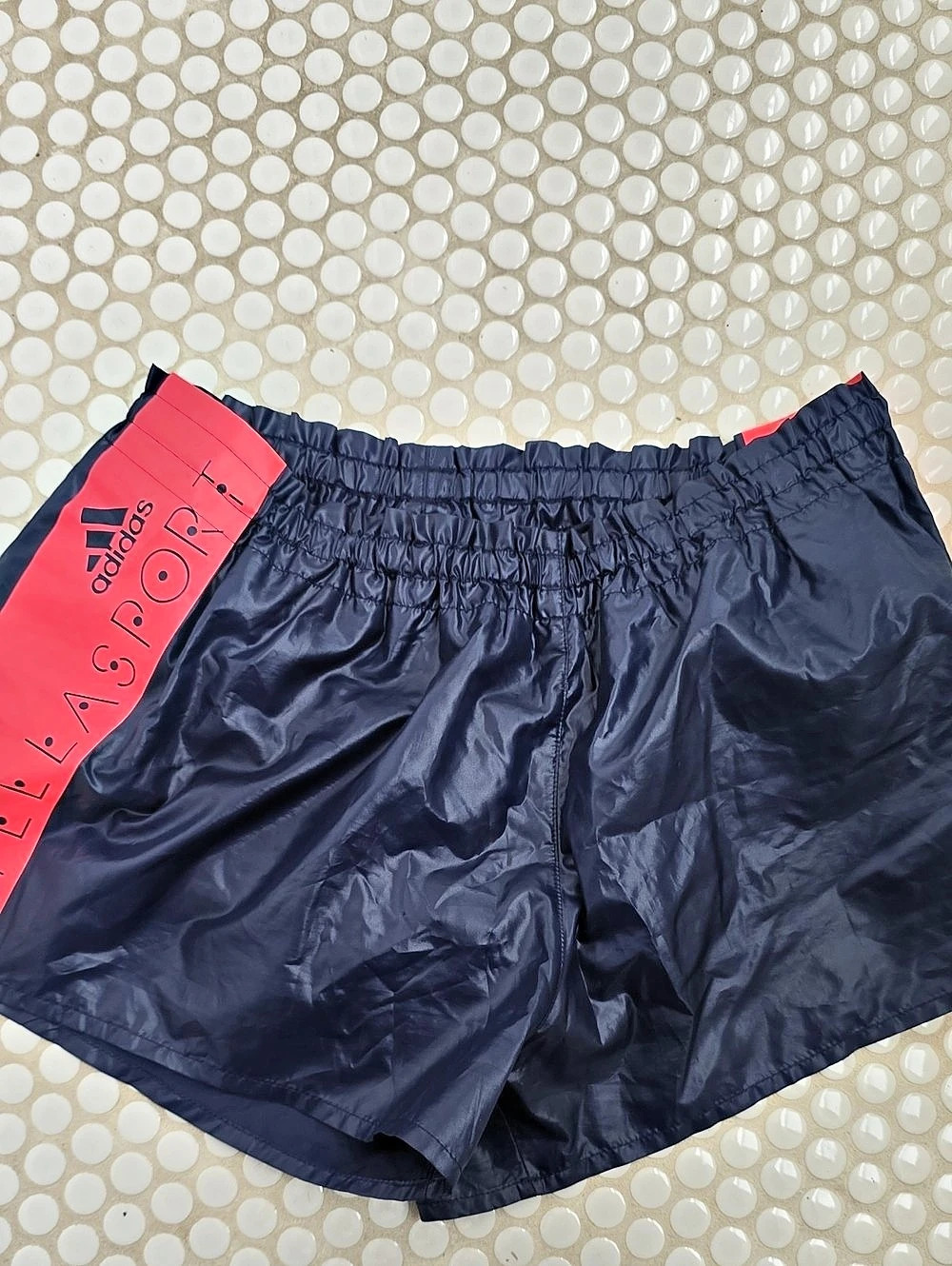 adidas STELLASPORT Woven Shorts Men's Athletic Shorts Navy & Pink Medium